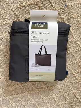 NWT Open Story 25L Packable Tote - Charcoal Gray